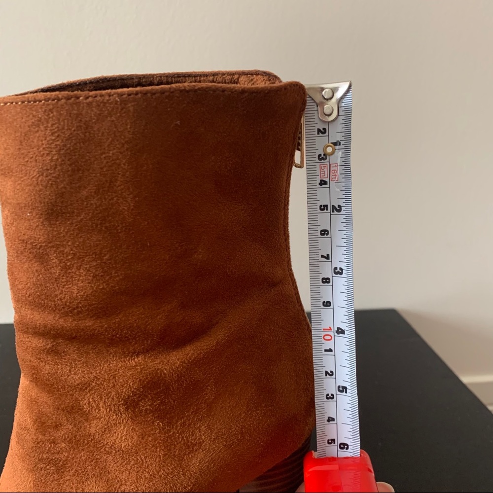 Cognac Boot Block Heel - Picture 7 of 8